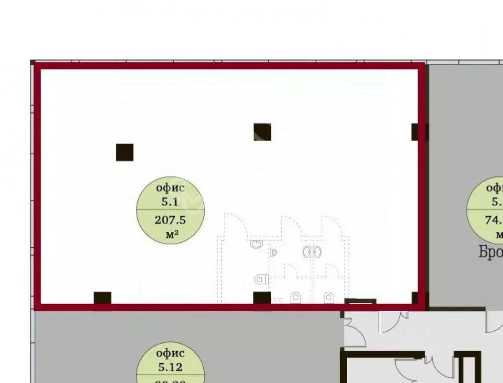 Офис в Москва ул. Неверовского, 10 (208 м) - Фото 1