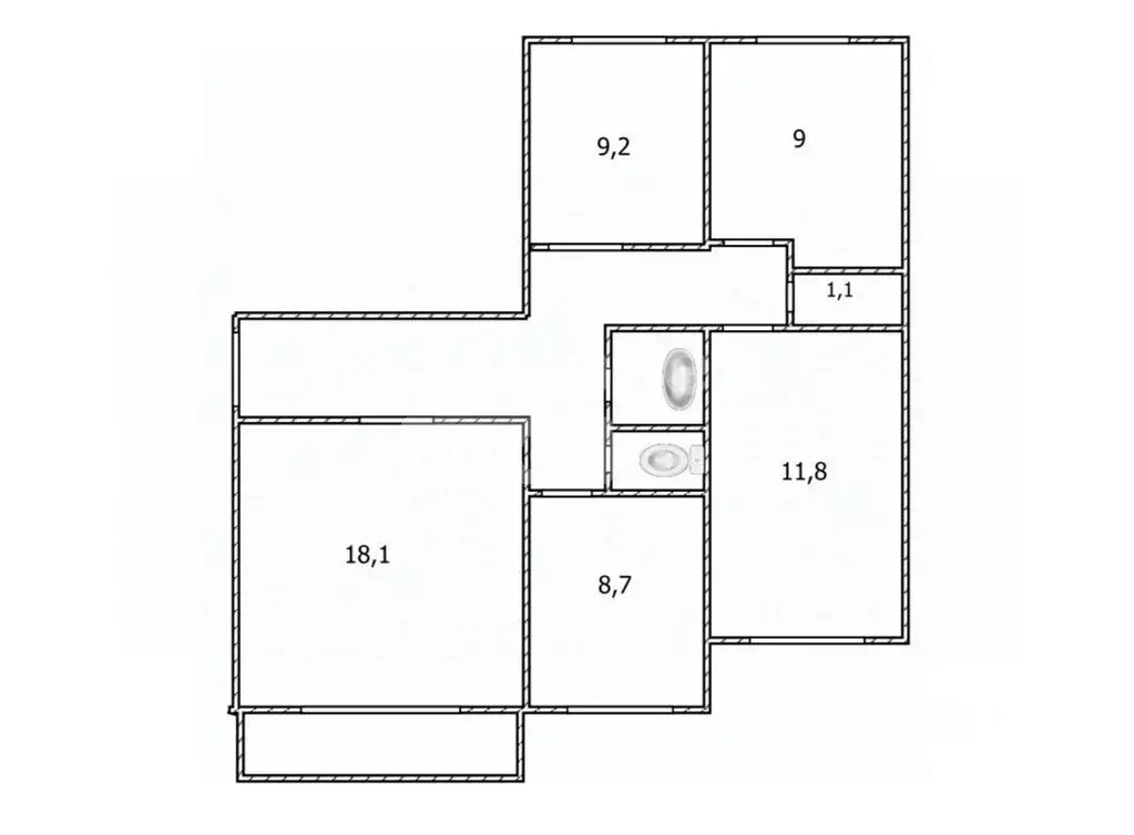 4-к кв. Томская область, Северск ул. Калинина, 121 (75.4 м) - Фото 2