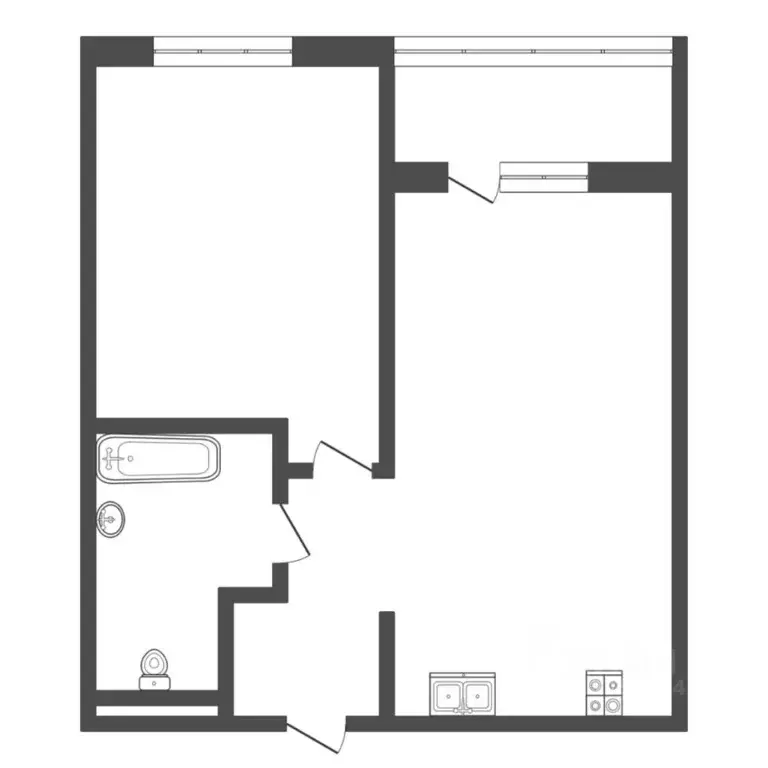1-к кв. Тюменская область, Тюмень ул. Анатолия Клиндюка, 3 (34.5 м) - Фото 2