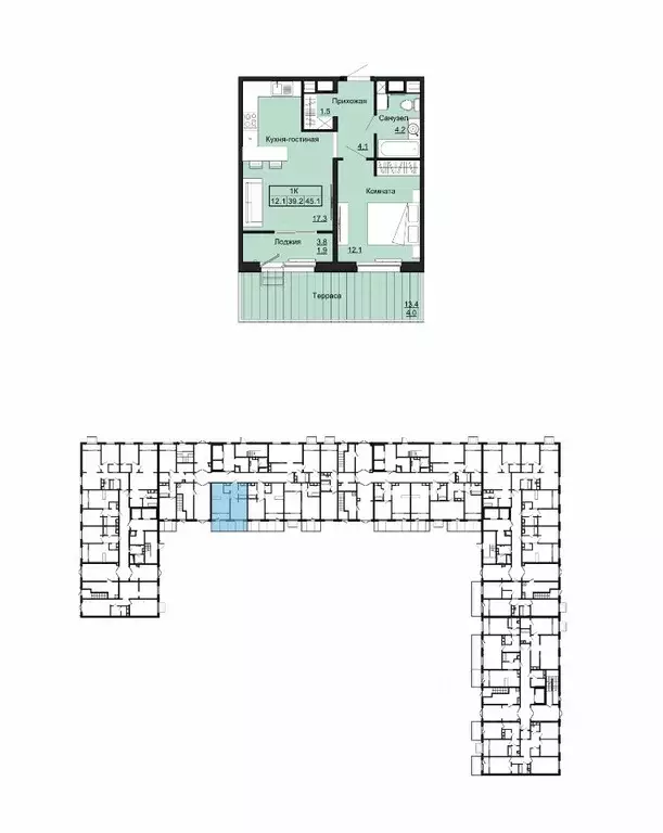 1-к кв. Владимирская область, Ковров ул. Любецкая, 5/2 (45.1 м) - Фото 1