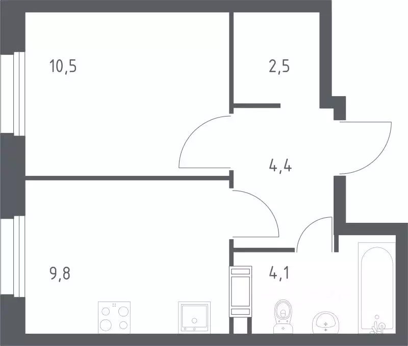 1-к кв. Москва Сосенское поселение, просп. Куприна, 30к9 (31.2 м) - Фото 0