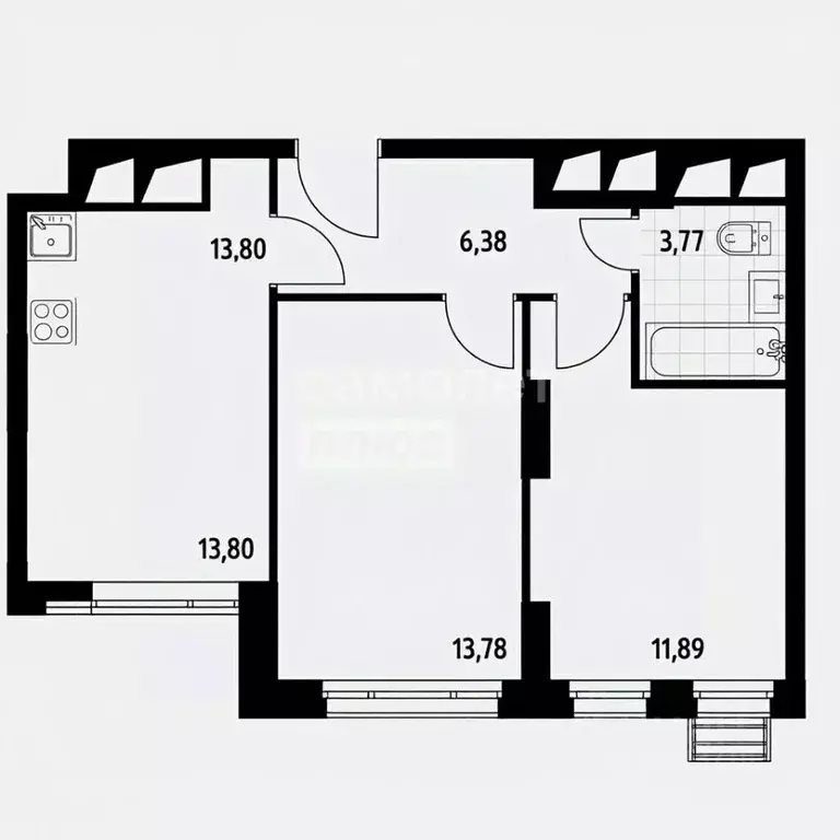 2-к кв. Московская область, Красногорск ул. Тенистых Аллей, 1к1 (48.9 ... - Фото 2