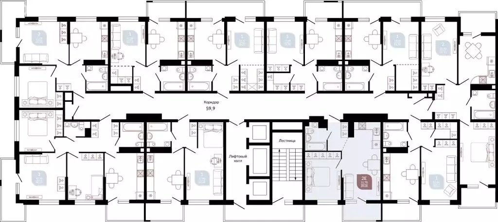 1-комнатная квартира: Краснодар, Конгрессная улица, 41к1 (40.05 м) - Фото 1