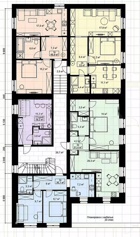 3-к. квартира, 34,1 м, 3/3 эт. - Фото 1