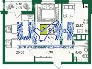 2-комнатная квартира: Тула, 6/1 (63.55 м) - Фото 0
