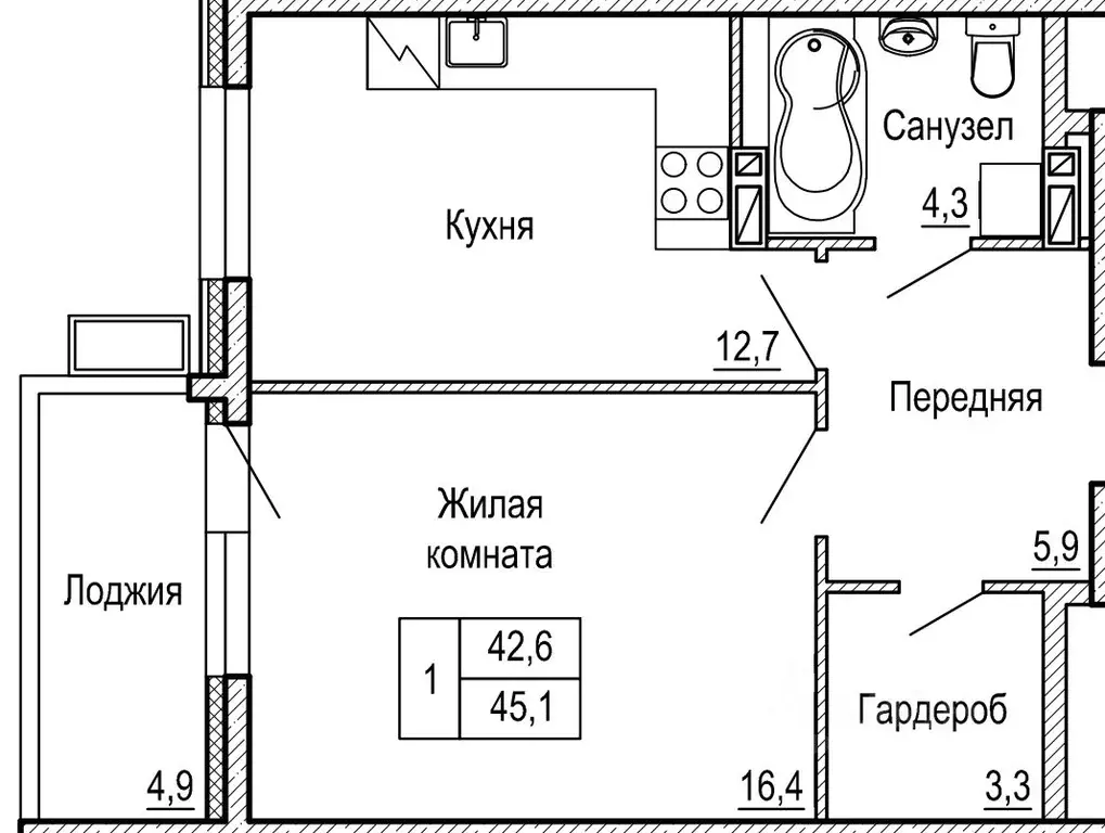1-к кв. Приморский край, Артем ул. Кирова, 78Бк1 (45.1 м) - Фото 0