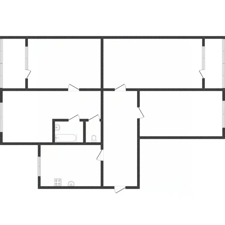 4-к кв. Белгородская область, Белгород Октябрьская ул., 63 (83.3 м) - Фото 2