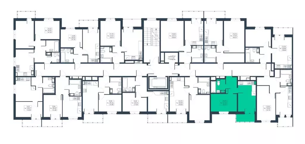 1-комнатная квартира: Коммунар, ЖК Ново-Антропшино, 18 (33.24 м) - Фото 1