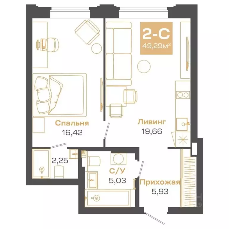 2-к кв. Новосибирская область, Новосибирск Академгородок мкр, ул. Мусы ... - Фото 1