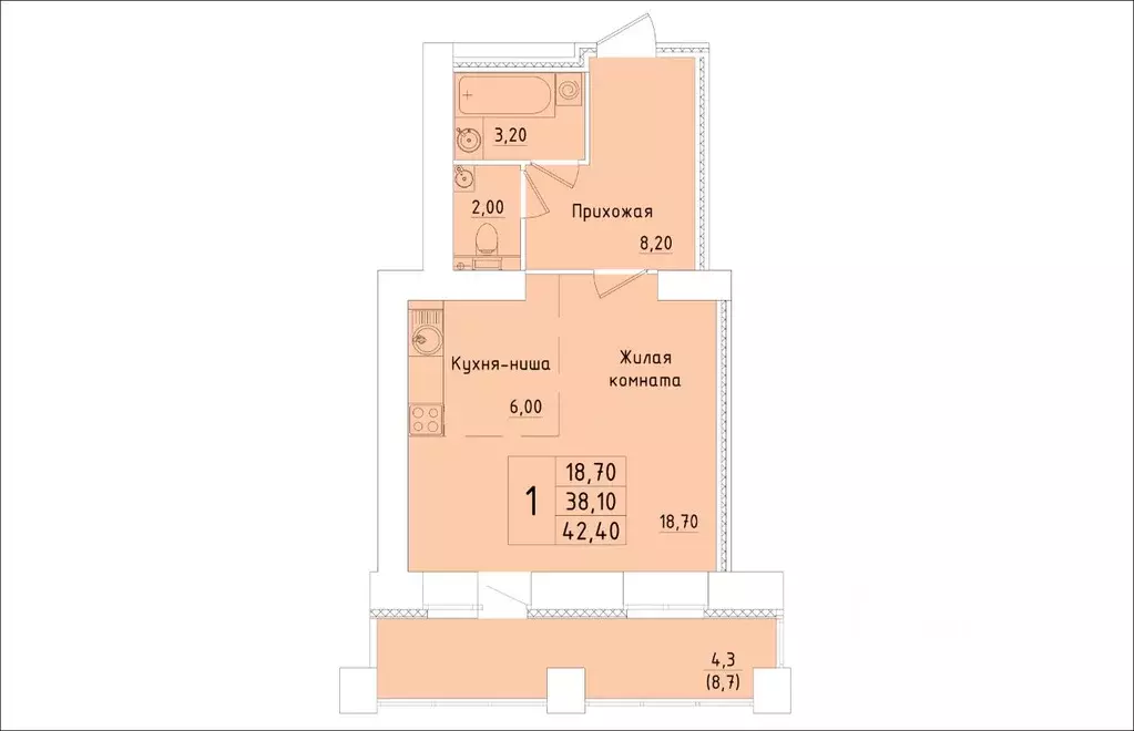 1-к кв. Кировская область, Киров Хлебозаводской проезд, 6 (42.4 м) - Фото 1