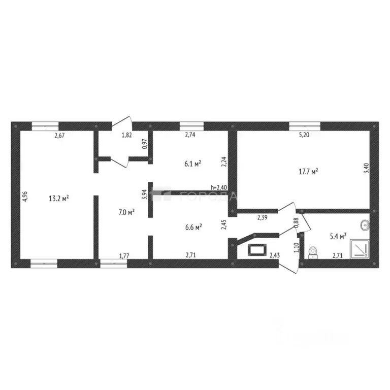 Дом в Кемеровская область, Новокузнецк Карагандинская ул., 38 (63 м) - Фото 1
