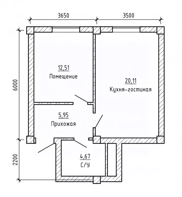 1-к кв. Кабардино-Балкария, Нальчик ул. Байсултанова, 26 (42.55 м) - Фото 2