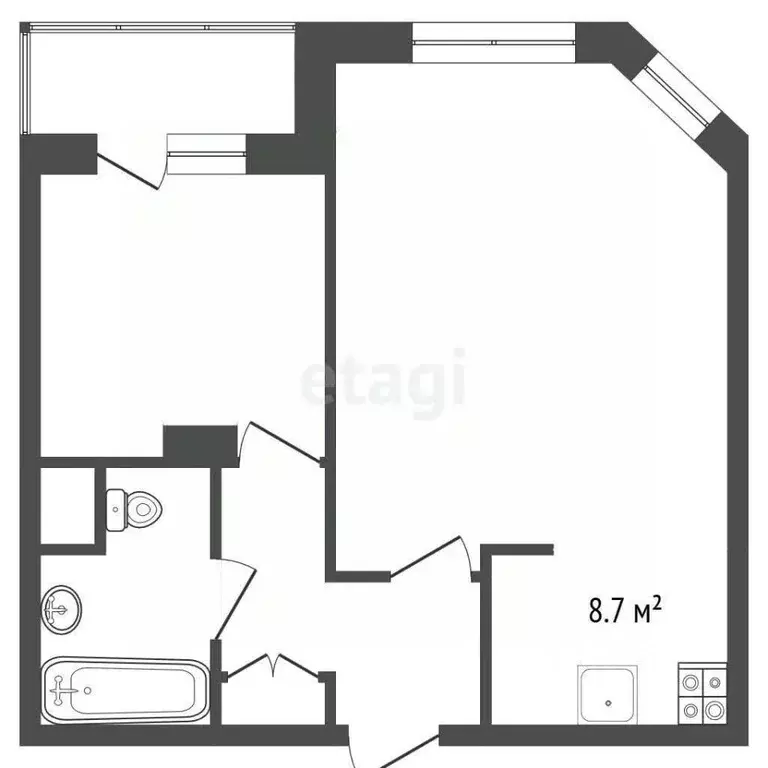 2-к кв. Московская область, Одинцово ул. Кутузовская, 9 (43.9 м) - Фото 2