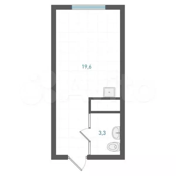 Квартира-студия, 22,9 м, 3/21 эт. - Фото 0
