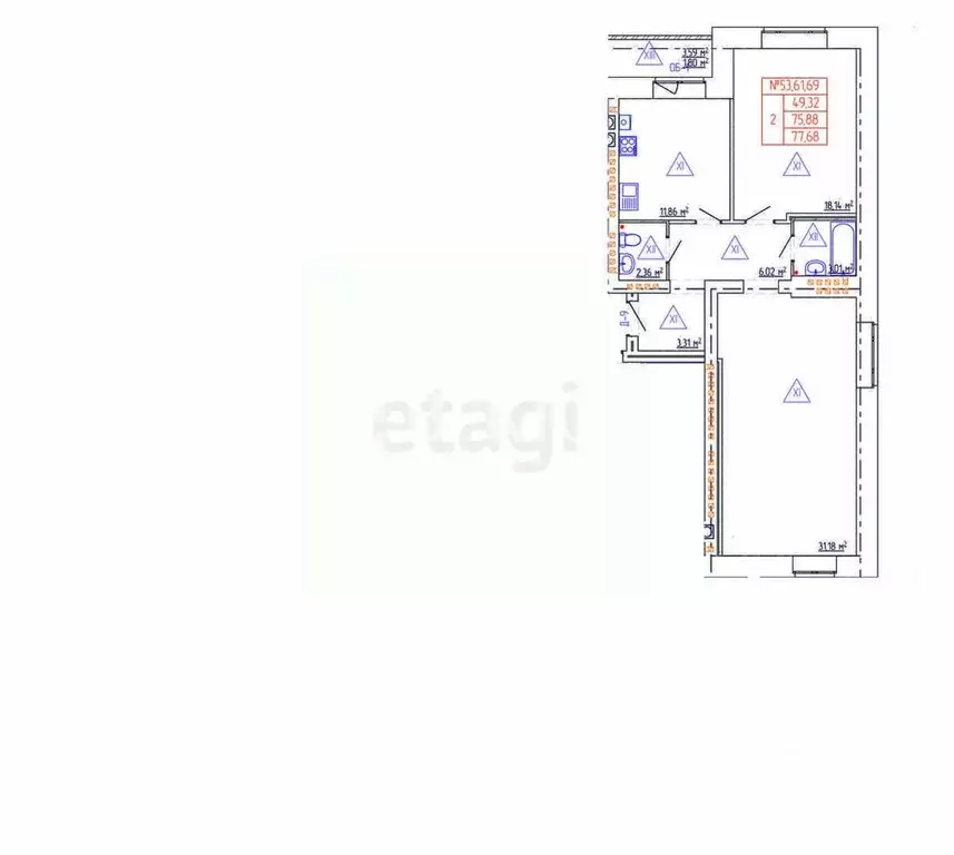 2-к кв. Костромская область, Кострома проезд 7-й Окружной, 11 (78.4 м) - Фото 2