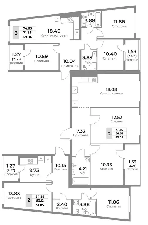 2-к кв. Калининградская область, Калининград Пригородная ул., 18 ... - Фото 2