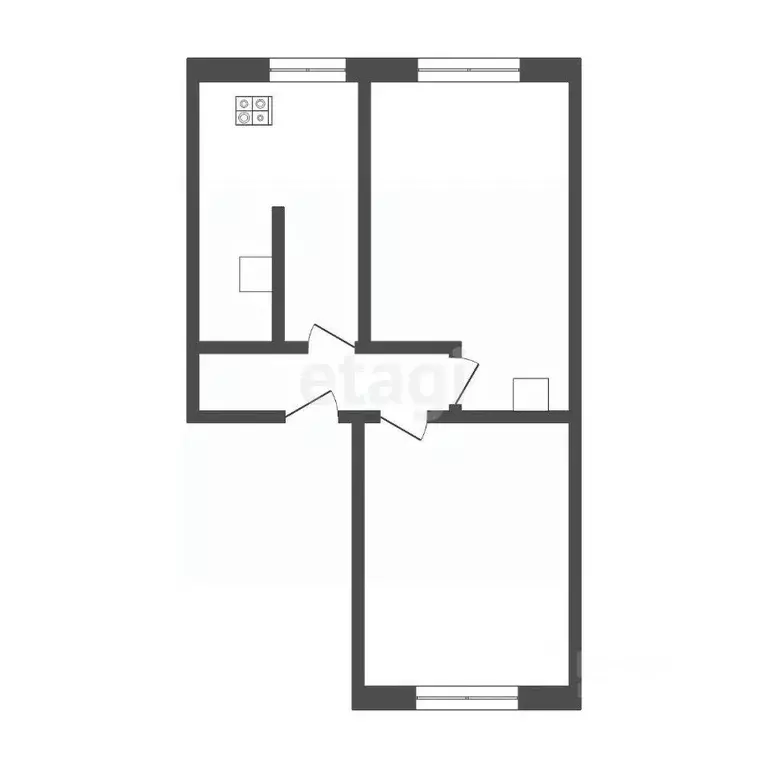 2-к кв. Смоленская область, Смоленский муниципальный округ, д. Бубново ... - Фото 2