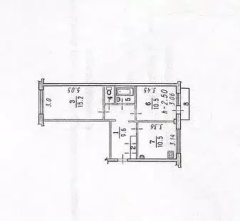 2-к. квартира, 50,7 м, 5/5 эт. - Фото 0