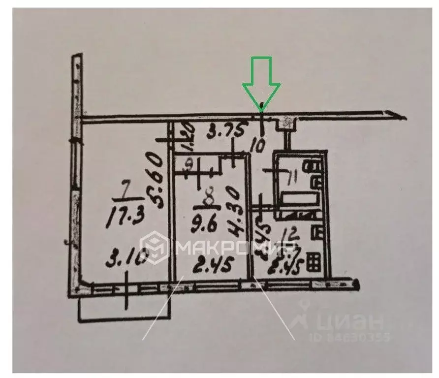2-к кв. Орловская область, Орел Комсомольская ул., 326 (42.6 м) - Фото 1