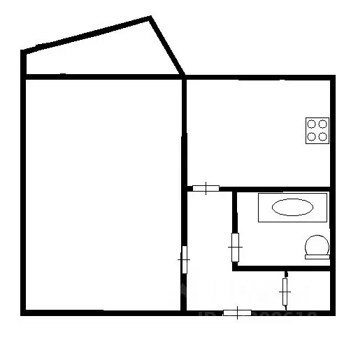1-к кв. Омская область, Омск ул. Крупской, 5 (37.2 м) - Фото 2