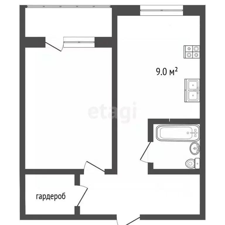 1-к кв. Московская область, Звенигород Одинцовский городской округ, ... - Фото 2