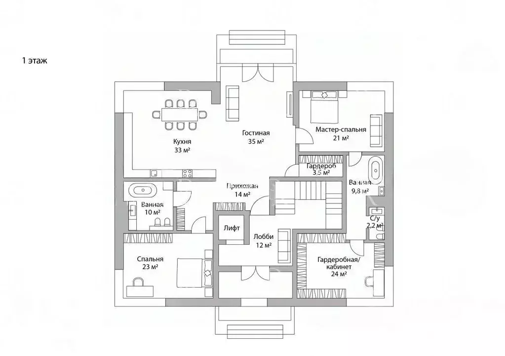 4-к кв. Москва Таманская ул., 3с21 (240.0 м) - Фото 1