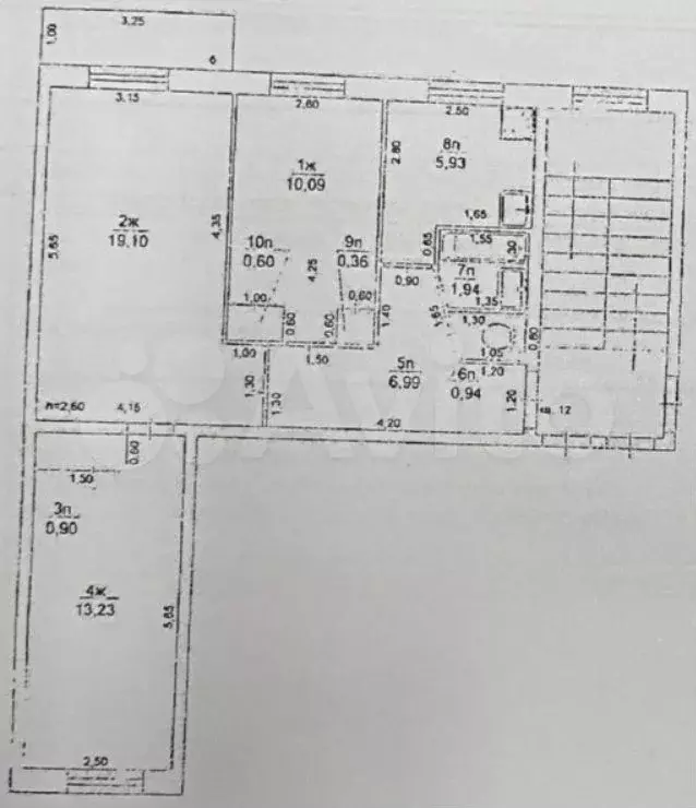 3-к. квартира, 60,1 м, 3/3 эт. - Фото 0