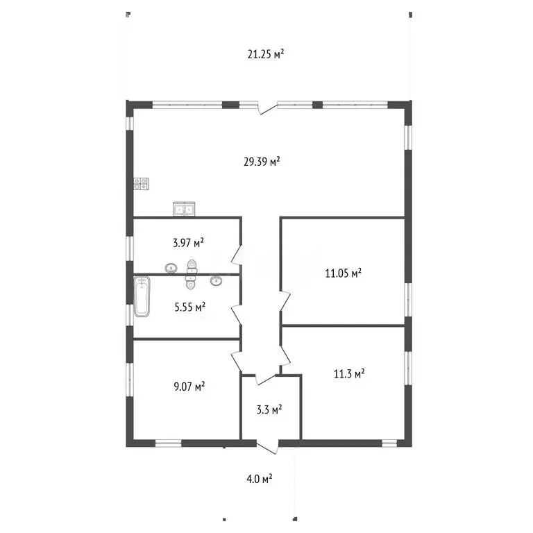 Дом в Ленинградская область, Гатчинский муниципальный округ, посёлок ... - Фото 1