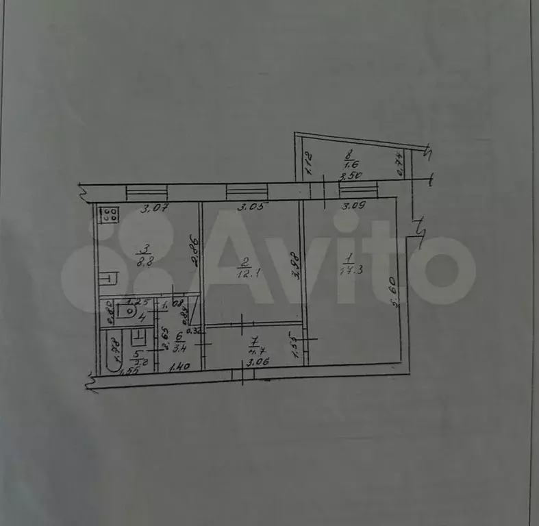 2-к. квартира, 53 м, 5/9 эт. - Фото 0