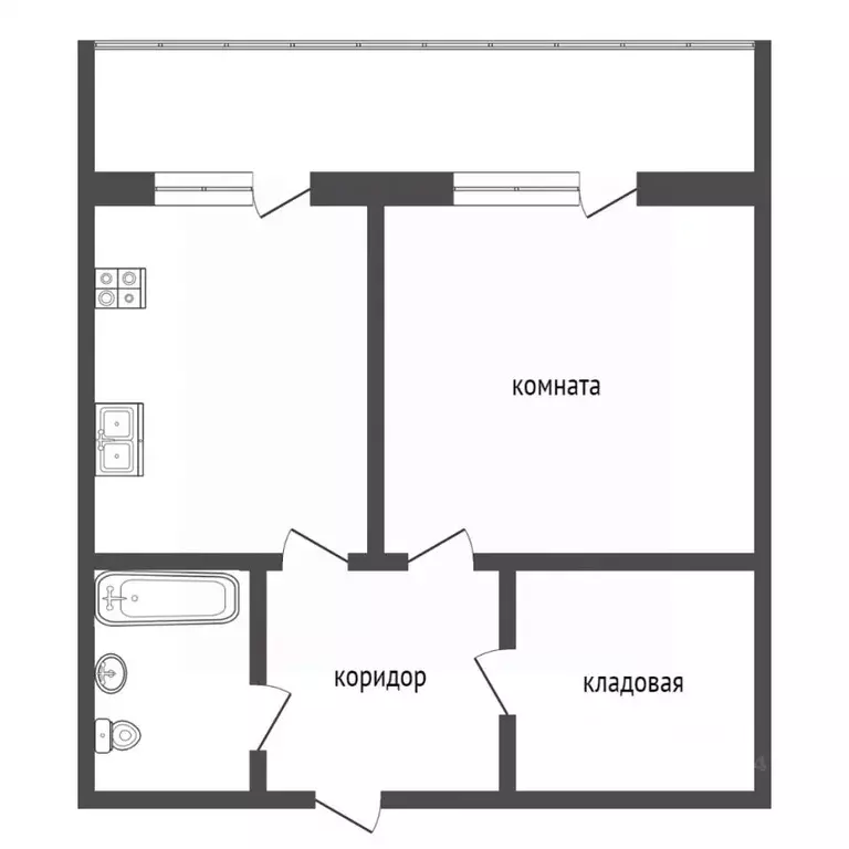 1-к кв. Тюменская область, Тюмень бул. Бориса Щербины, 13 (37.5 м) - Фото 1