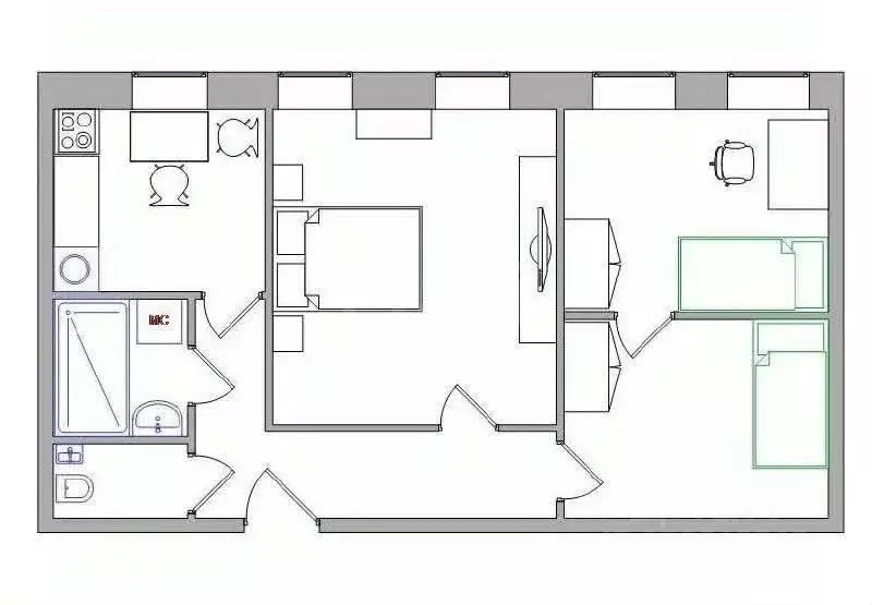 3-к кв. Нижегородская область, Нижний Новгород ул. Чкалова, 7 (52.9 м) - Фото 2