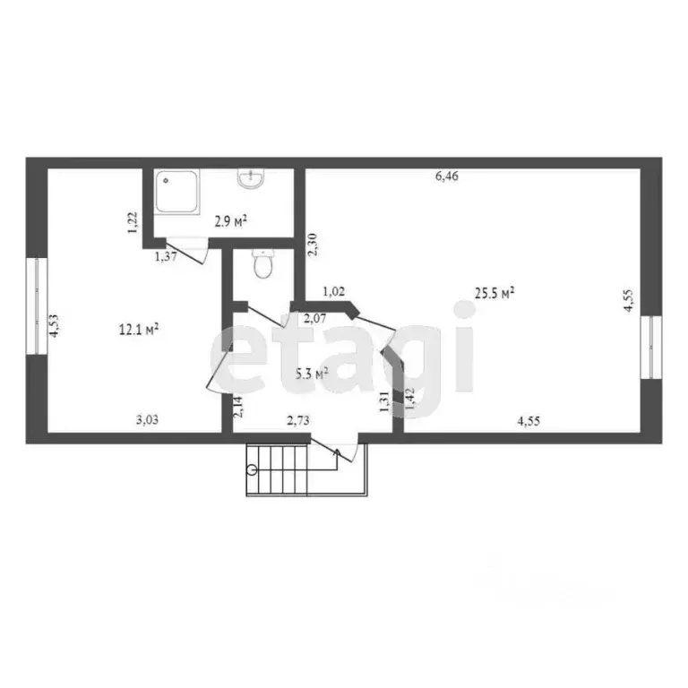 Дом в Ханты-Мансийский АО, Ханты-Мансийск ул. Свердлова, 45 (135 м) - Фото 2