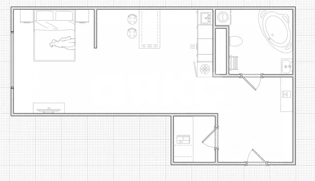 Студия Тульская область, Тула ул. Самоварная, 10 (28.6 м) - Фото 2
