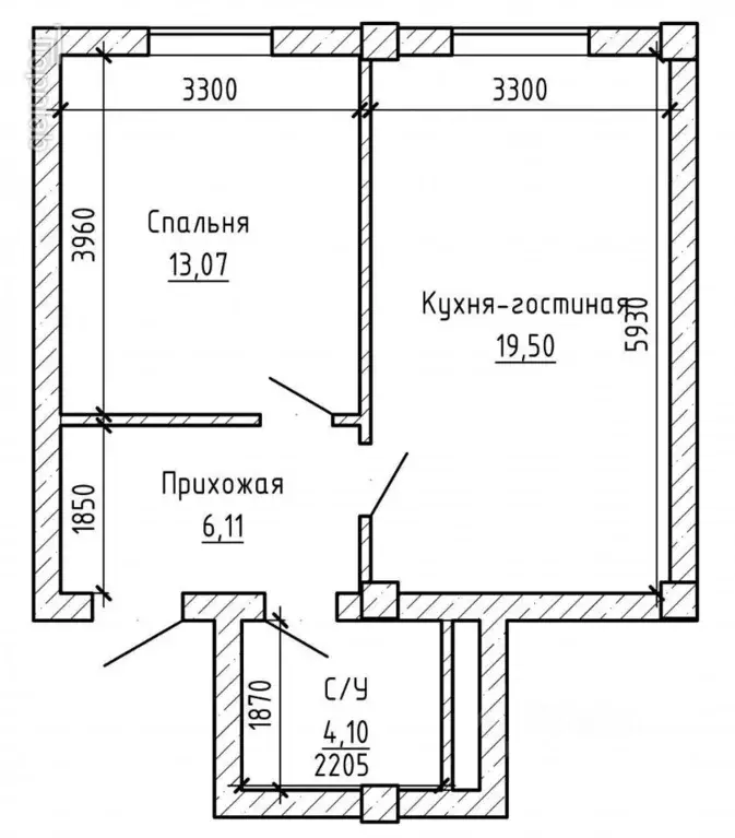 1-к кв. Кабардино-Балкария, Нальчик ул. Байсултанова, 26 (43.8 м) - Фото 2