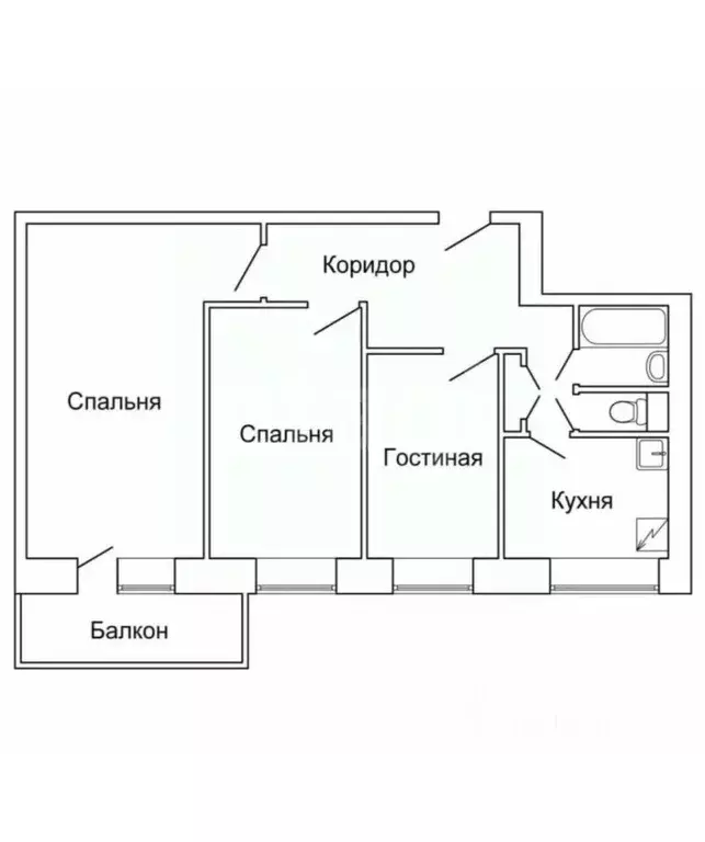 3-к кв. Липецкая область, Липецк 15-й мкр, 34 (62.1 м) - Фото 1