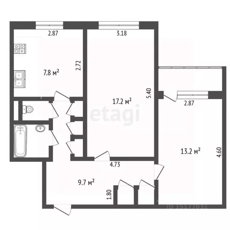 2-к кв. Ямало-Ненецкий АО, Новый Уренгой Советский мкр, 4/1 (53.8 м) - Фото 2