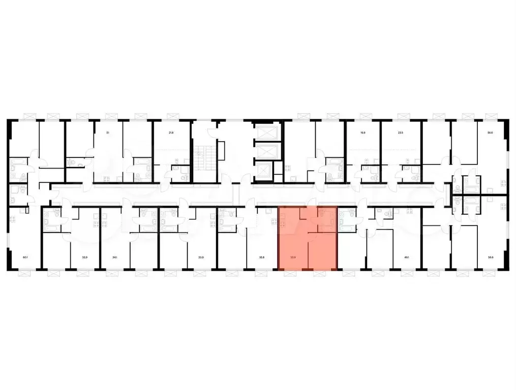 1-к. квартира, 33,9 м, 23/25 эт. - Фото 1