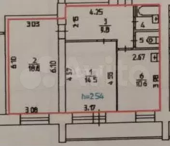 2-к. квартира, 57,8 м, 8/10 эт. - Фото 0