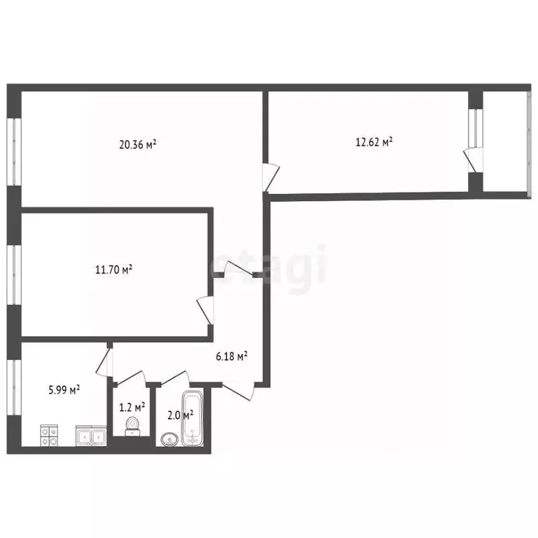3-к кв. Москва Малахитовая ул., 13К1 (60.0 м) - Фото 2