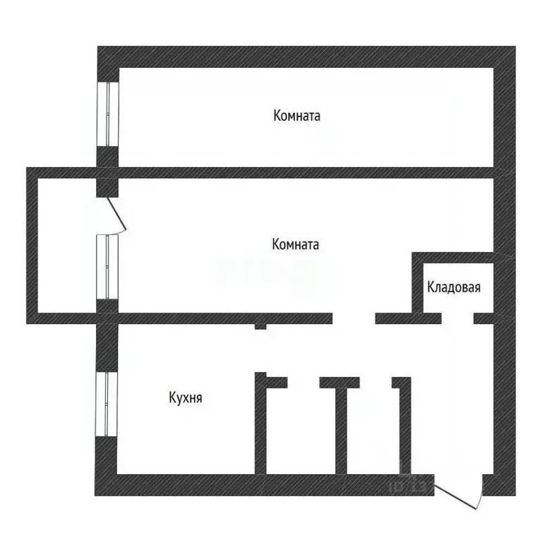 2-к кв. Псковская область, Остров ул. ДОС, 11 (41.0 м) - Фото 0
