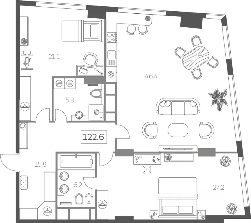 3-к кв. Москва Мытная ул., 40к4 (123.09 м) - Фото 0