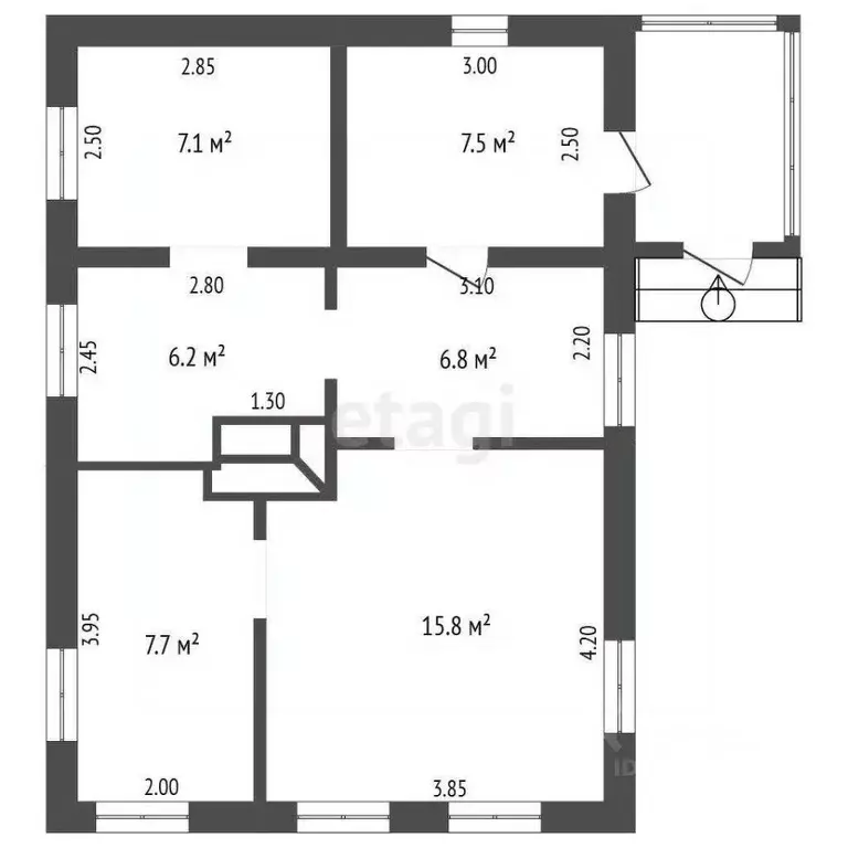 Дом в Кемеровская область, Новокузнецк Локомотивная ул. (49 м) - Фото 1