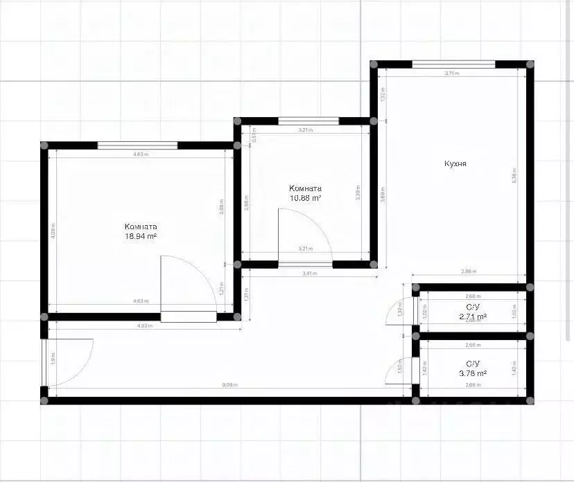 2-к кв. Кабардино-Балкария, Нальчик ул. Героя России Т.М. Тамазова ... - Фото 1