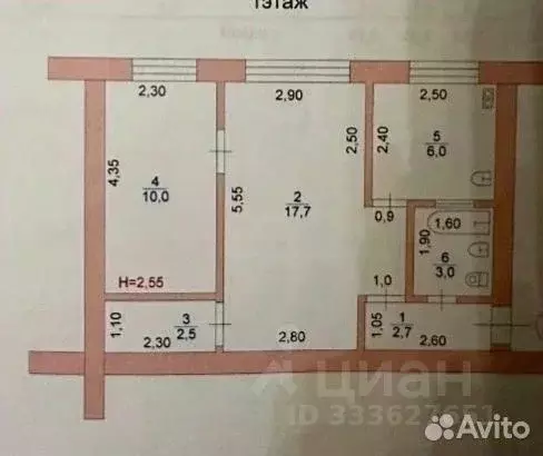 2-к кв. Мордовия, Рузаевка Пионерская ул., 93 (41.0 м) - Фото 2