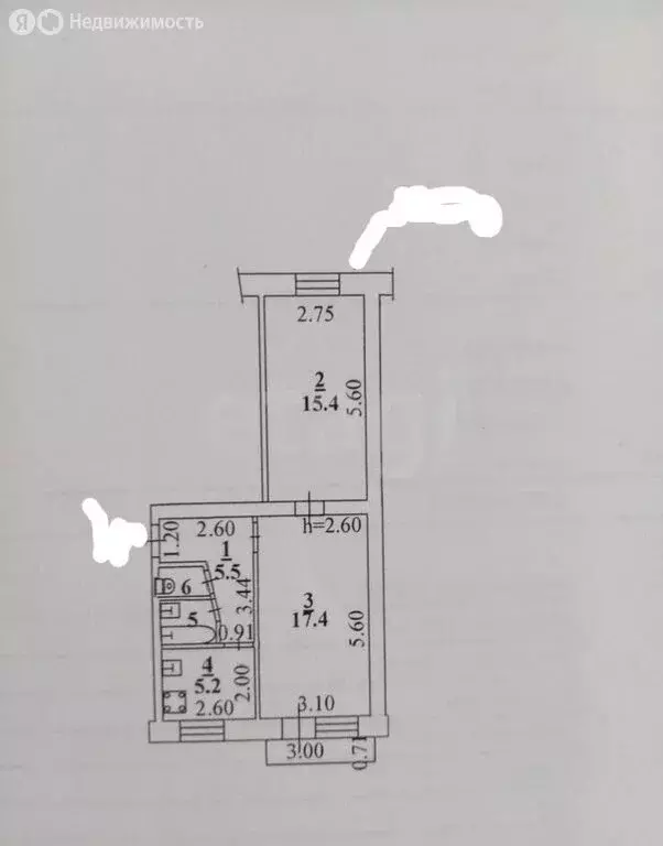 2-комнатная квартира: Лебедянь, Школьная улица, 1 (46.4 м) - Фото 1