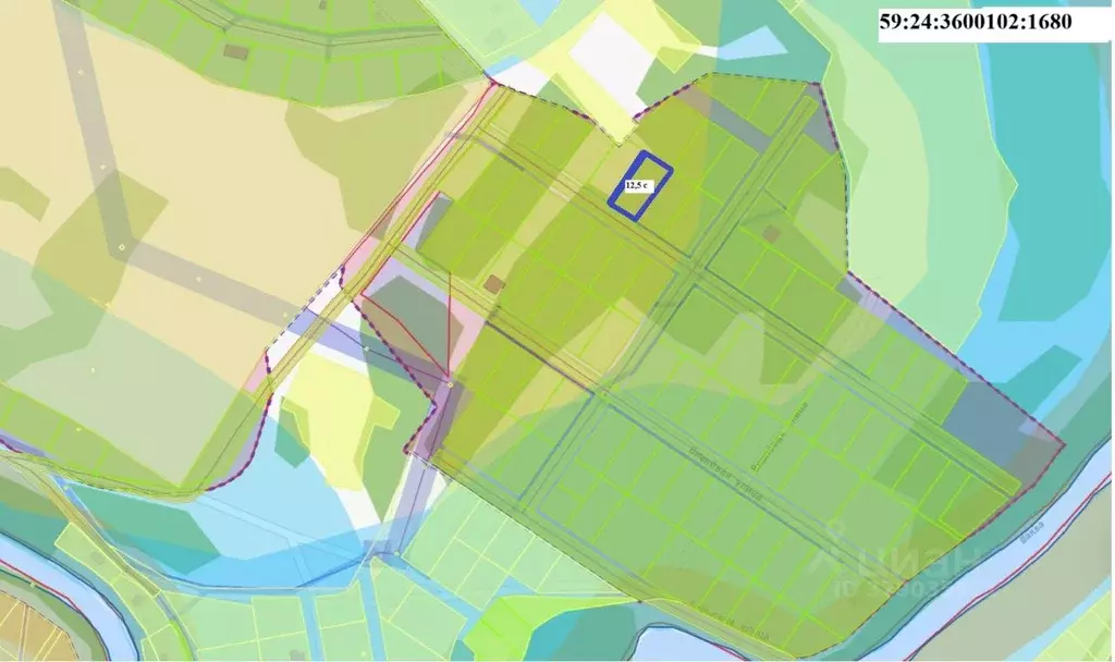 Участок в Пермский край, Кунгурский муниципальный округ, с. Плеханово ... - Фото 1