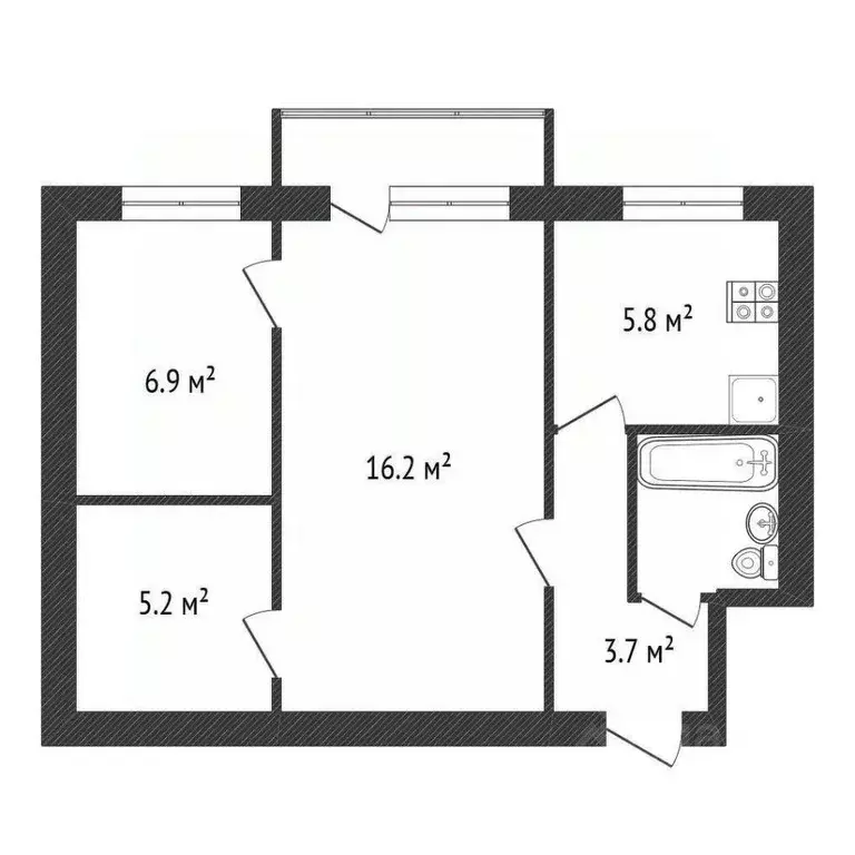 2-к кв. Калужская область, Белоусово Жуковский район, ул. Гурьянова, 9 ... - Фото 2