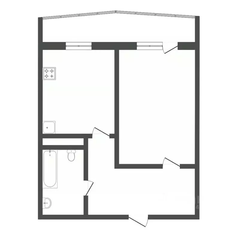 1-к кв. Тюменская область, Тюмень Ямская ул., 86 (53.7 м) - Фото 1
