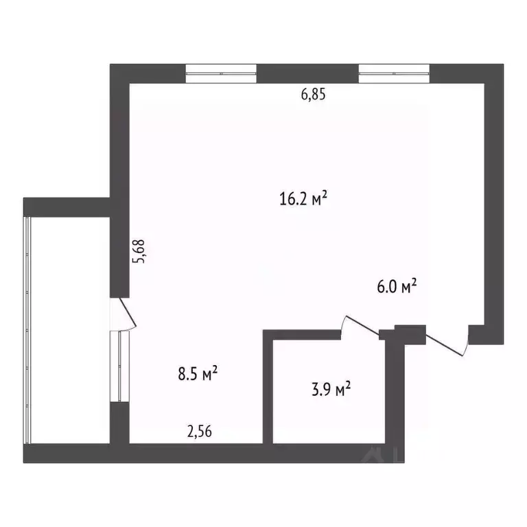 1-к кв. Амурская область, Благовещенск Высокая ул., 130 (36.9 м) - Фото 1