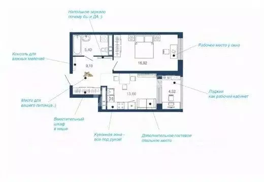 1-к кв. Липецкая область, Липецк Елецкое ш., 9 (49.68 м) - Фото 1